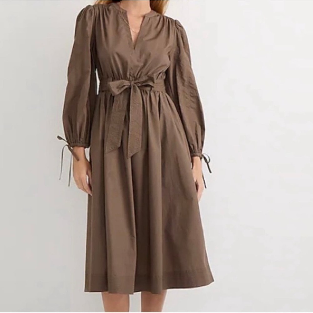 J. Crew V-neck Dress w pockets midi dress